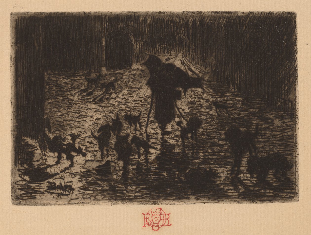 Les Noctambules (Os Ladrões da Noite) de Felix Hilaire Buhot