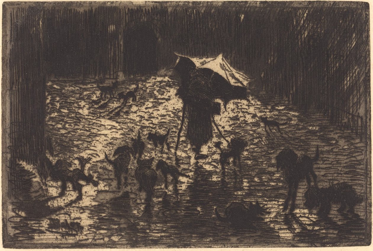 Les Noctambules (Os Ladrões da Noite) de Felix Hilaire Buhot