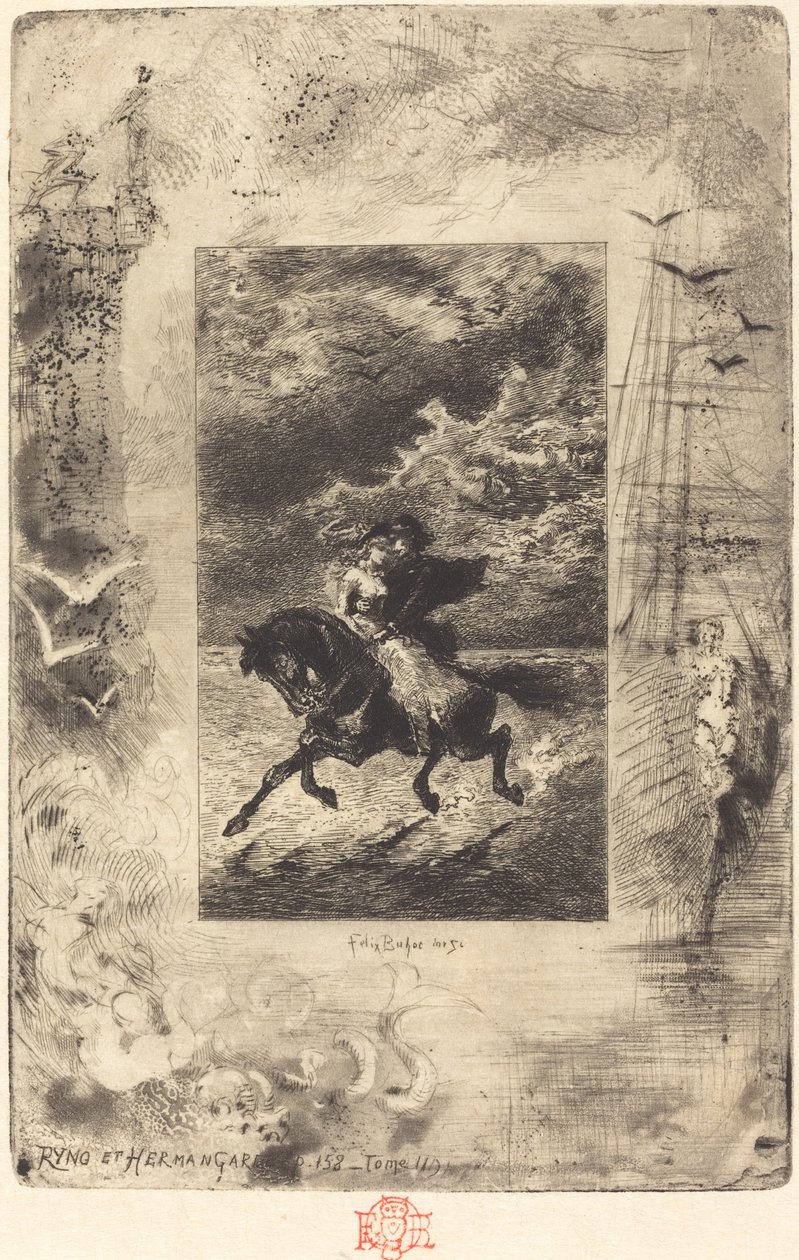 Ryno et Hermangarde de Felix Hilaire Buhot