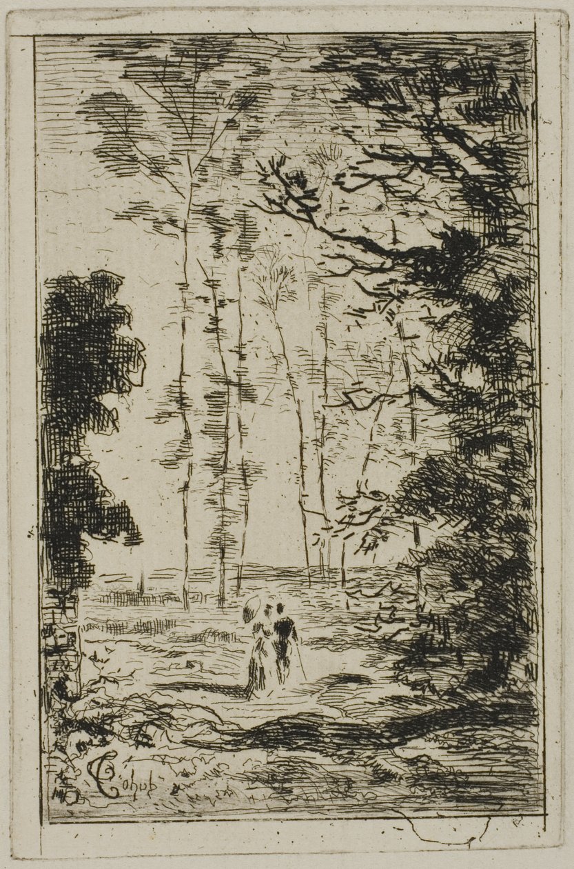 Paisagem vertical pequena de Felix Hilaire Buhot