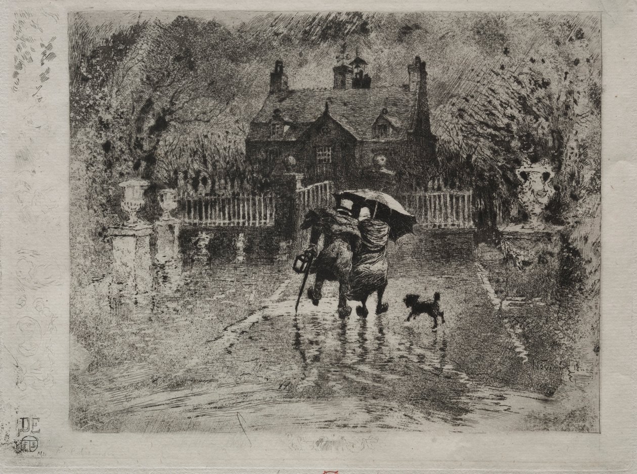 Os vizinhos do país, 1879-1880. de Felix Hilaire Buhot