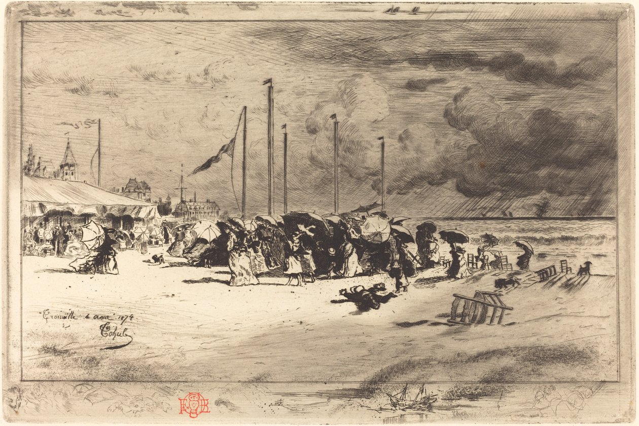 Tempestade em Trouville de Felix Hilaire Buhot