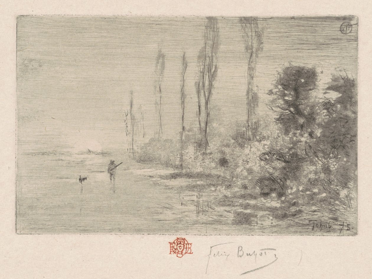 Uma Manhã de Outono Tarde de Outono, 1875. de Felix Hilaire Buhot