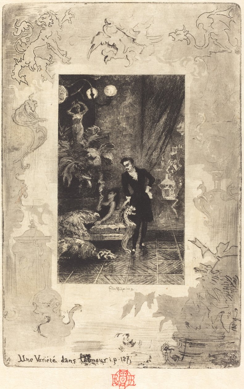 Uma Variedade no Amor Uma Mudança no Coração, 18791880. de Felix Hilaire Buhot