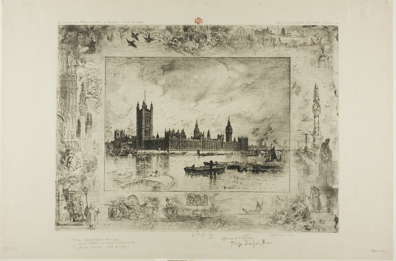 Palácio de Westminster de Felix Hilaire Buhot