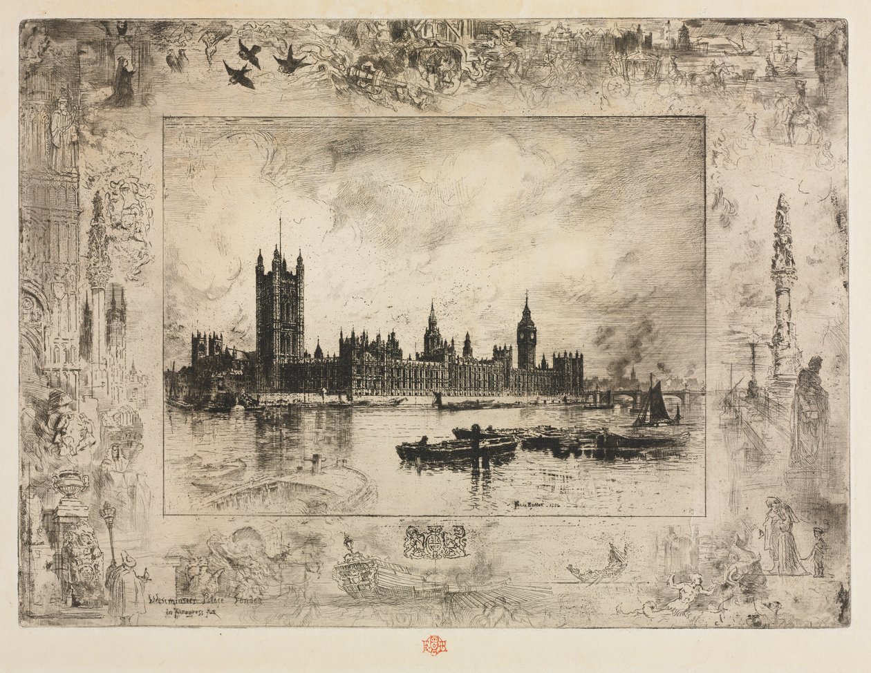 Praça de Westminster de Felix Hilaire Buhot
