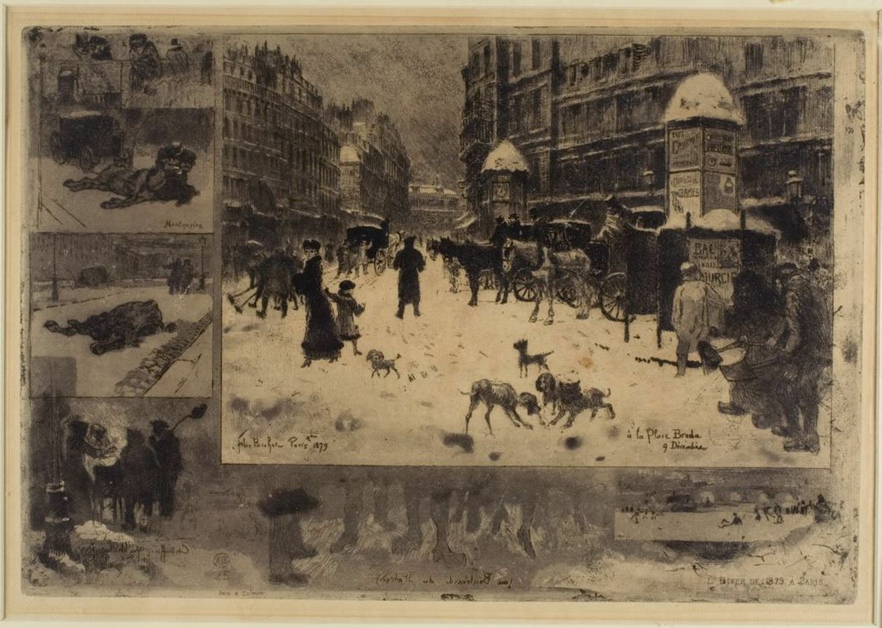 Inverno em Paris de Felix Hilaire Buhot
