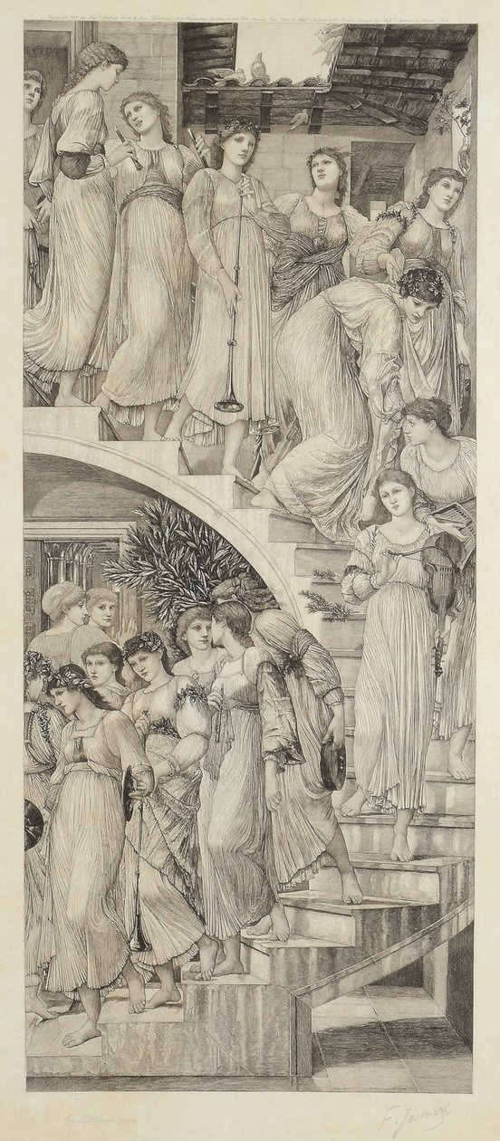 As escadas de ouro, depois de Sir Edward Coley Burne-Jones de Felix Jasinski