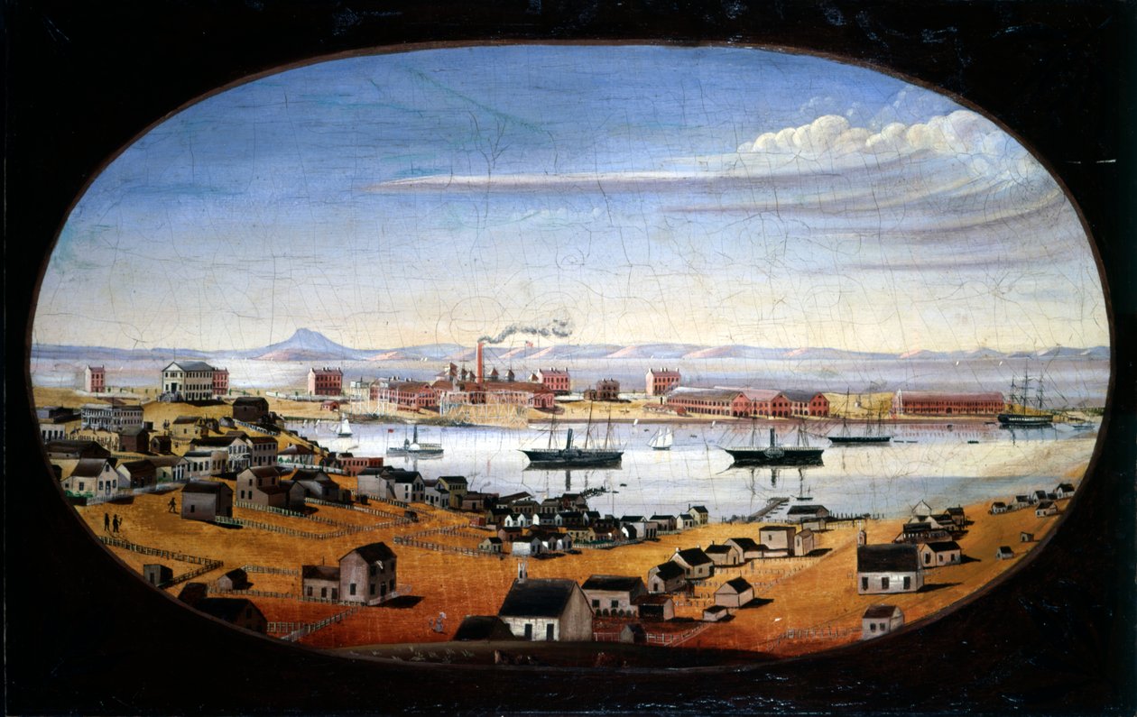 Marinha dos EUA, Mare Island, Califórnia, c.1857 de Felix Mathews