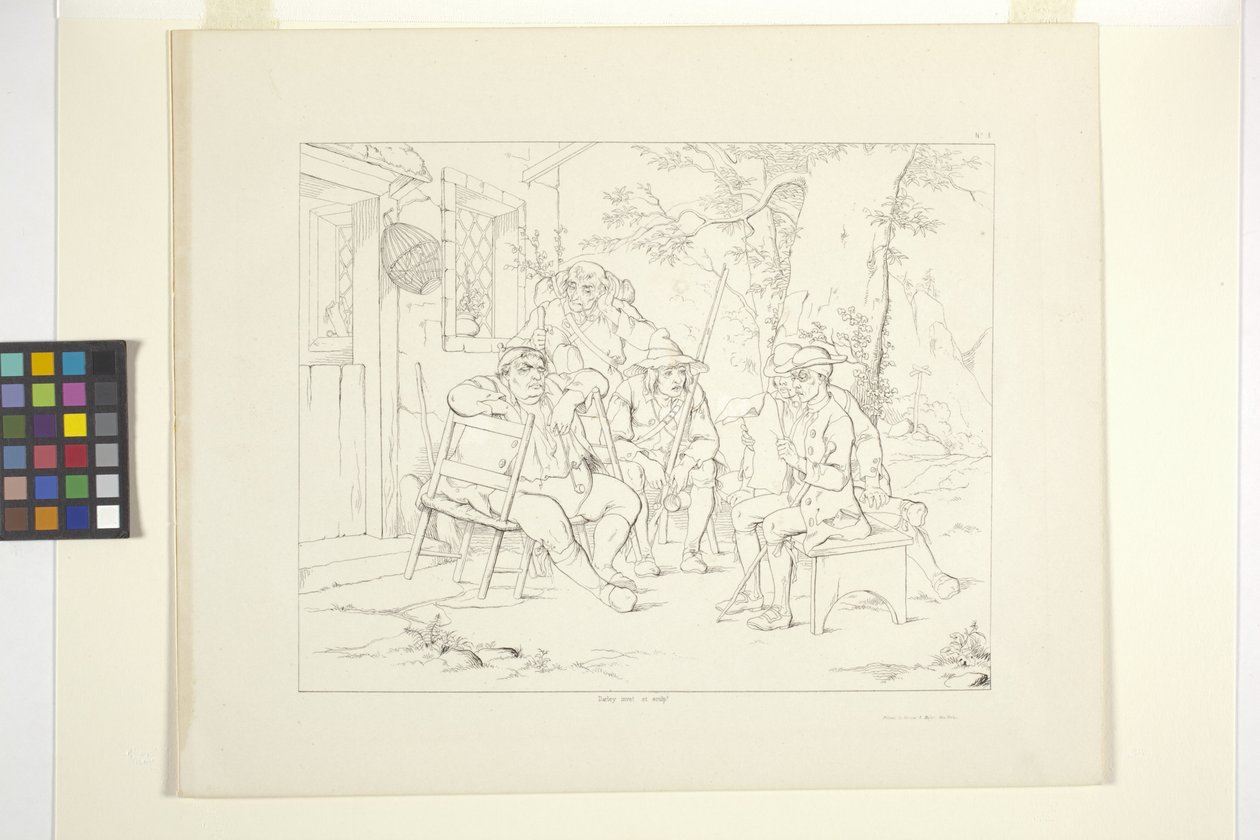 Ilustrações de Rip Van Winkle, Placa 3 (litografia) de Felix Octavius Carr Darley