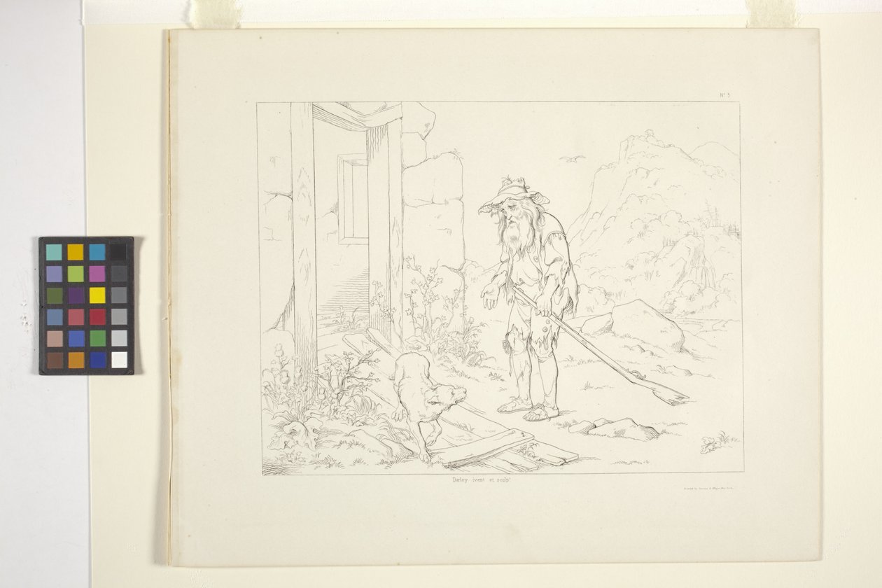 Ilustrações de Rip Van Winkle, Placa 5 (litografia) de Felix Octavius Carr Darley