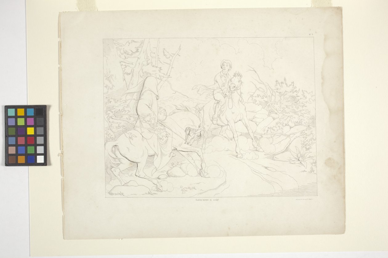 Ilustrações de The Legend Of Sleepy Hollow, Placa 5 (litografia) de Felix Octavius Carr Darley