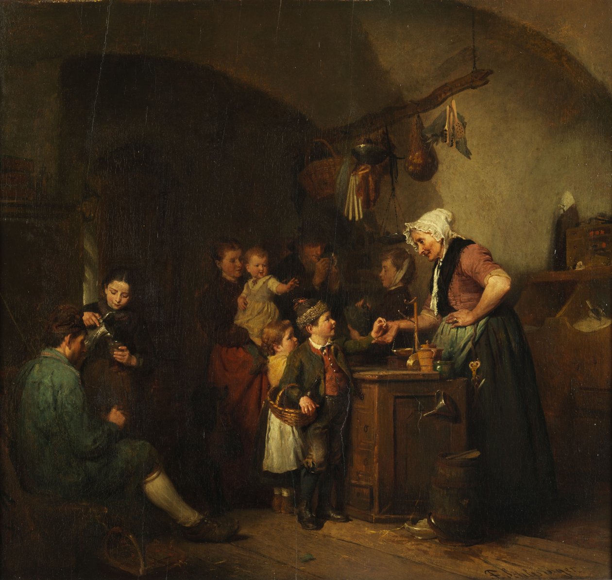 Dentro da loja da aldeia de Felix Schlesinger