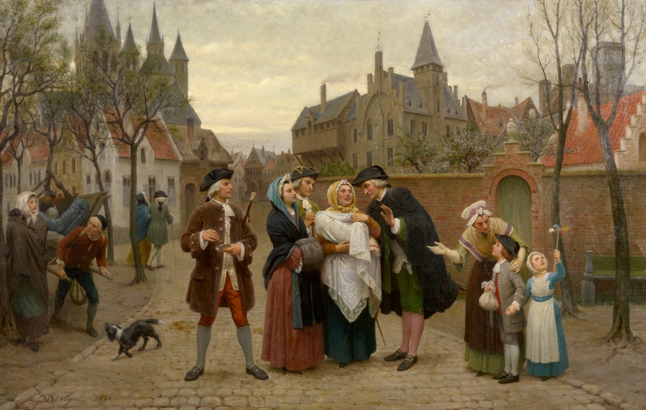 Um baptismo na Flandres no século XVIII de Felix de Vigne
