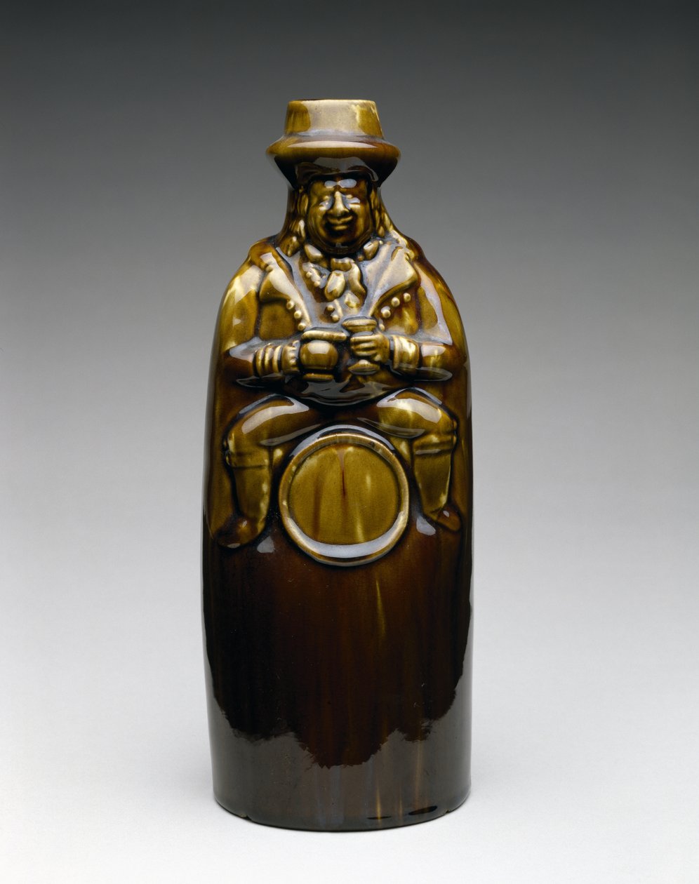 Frasco ou garrafa Toby Barrel de Fenton and Co. Lyman