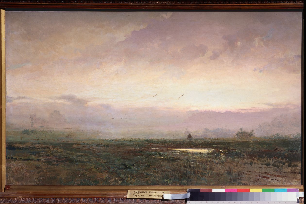 Matin (Manhã) - Peinture de Fyodor Vasilyev (Feodor Alexandrovich, Fiodor Alexandrovitch Vassiliev (1850-1873), huile sur toile de Feodor Alexandrovich Vassiliev