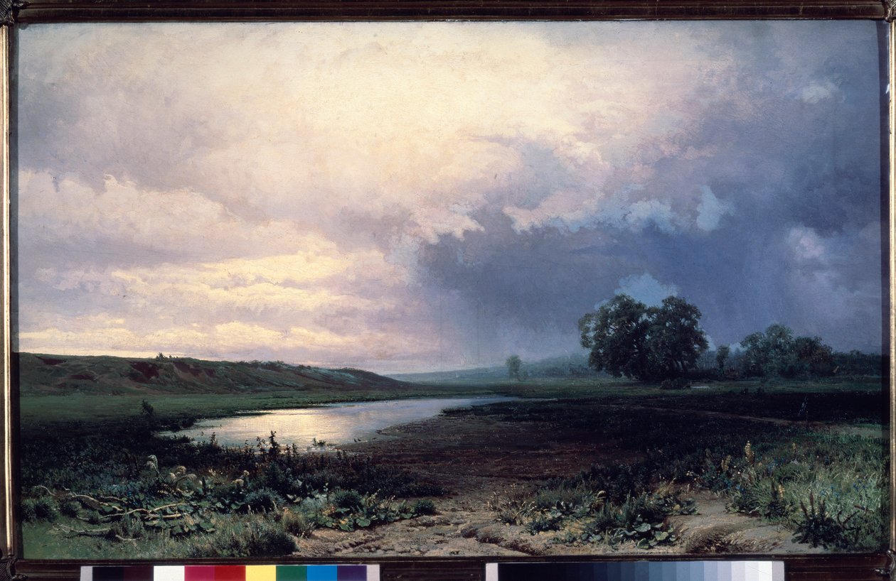 Pradarias inondees (Flooded Meadow) - Peinture de Fyodor Alexandrovich Vasilyev (Feodor Alexandrovich, Fiodor Alexandrovitch Vassiliev) (1850-1873), huile sur toile de Feodor Alexandrovich Vassiliev