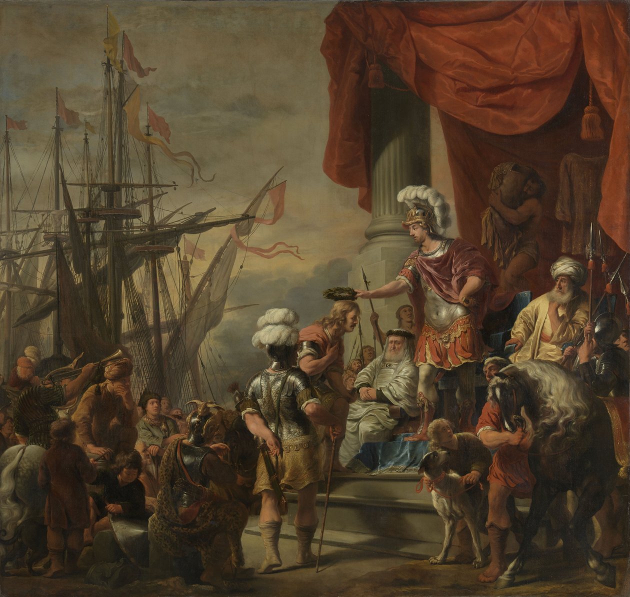 Enéias no Tribunal de Latinus, c.1661-c.1664 de Ferdinand Bol