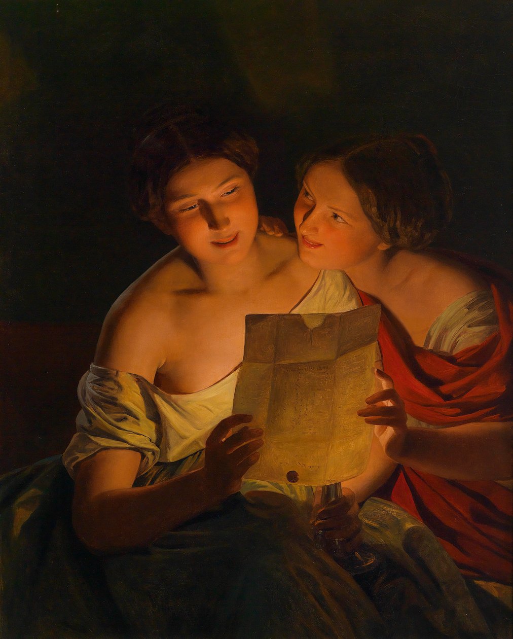 A carta de amor de Ferdinand Georg Waldmüller  