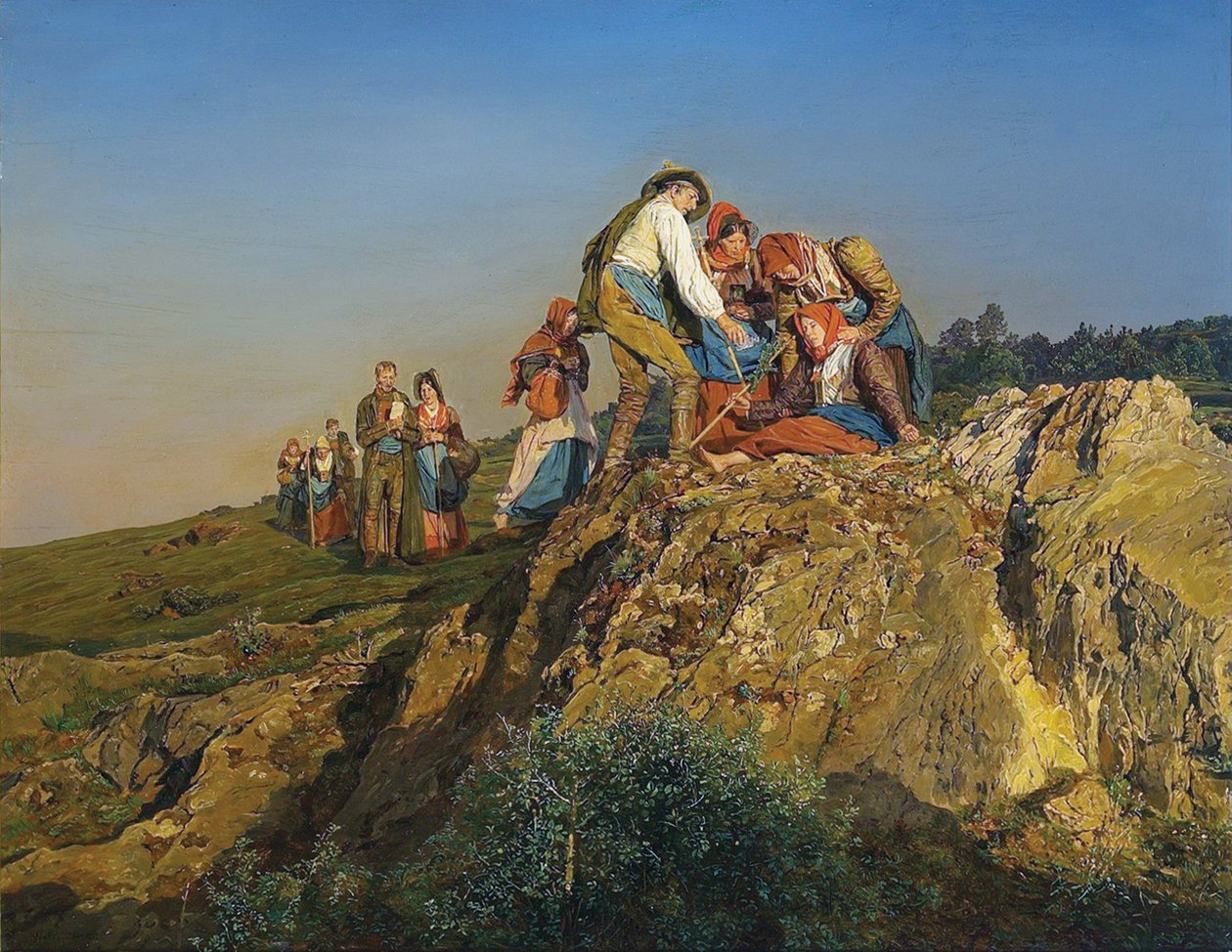 A peregrinação interrompida (assistência) de Ferdinand Georg Waldmuller