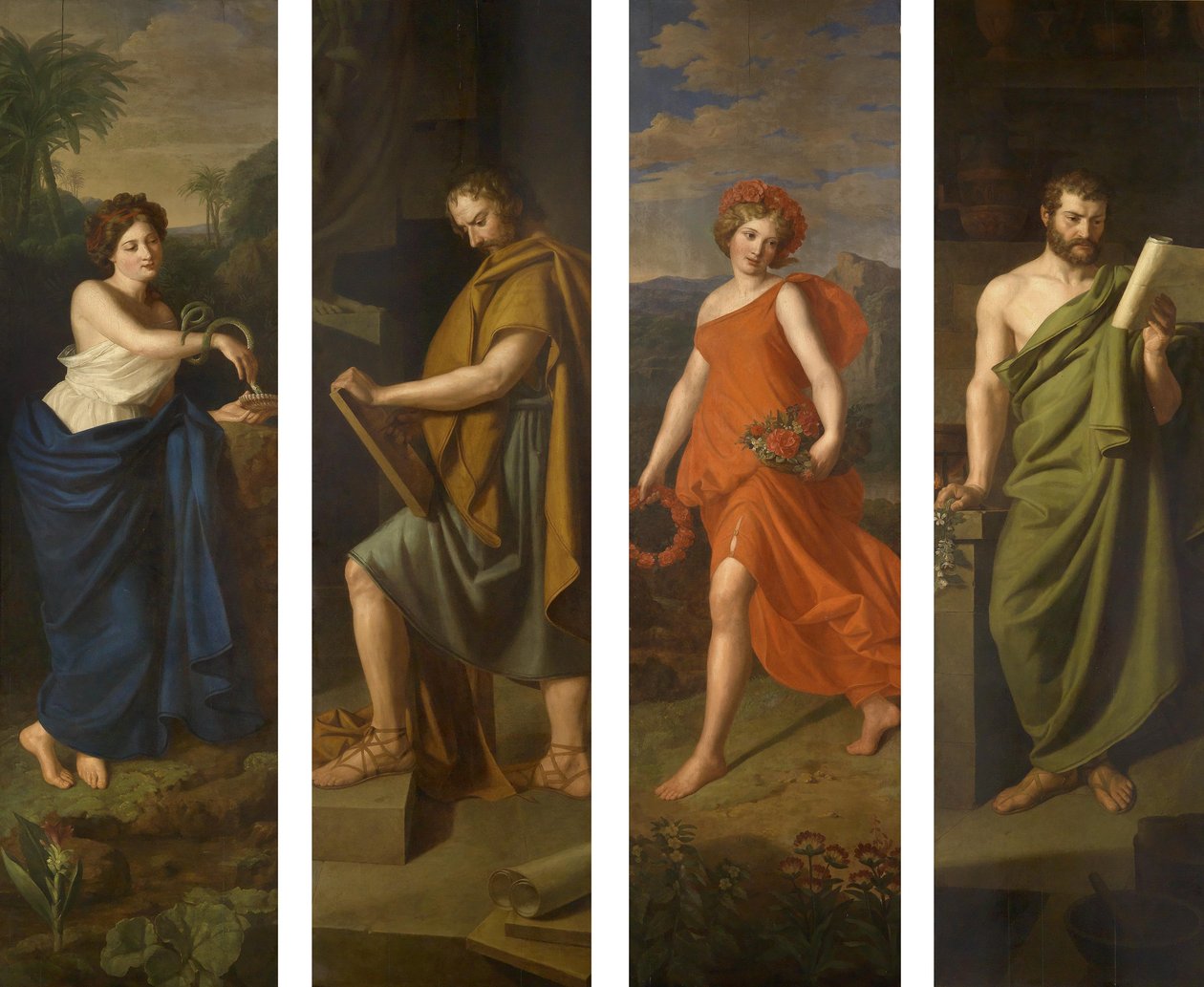 Higiene, Hipócrates, Flora e Galeno de Ferdinand Georg Waldmuller