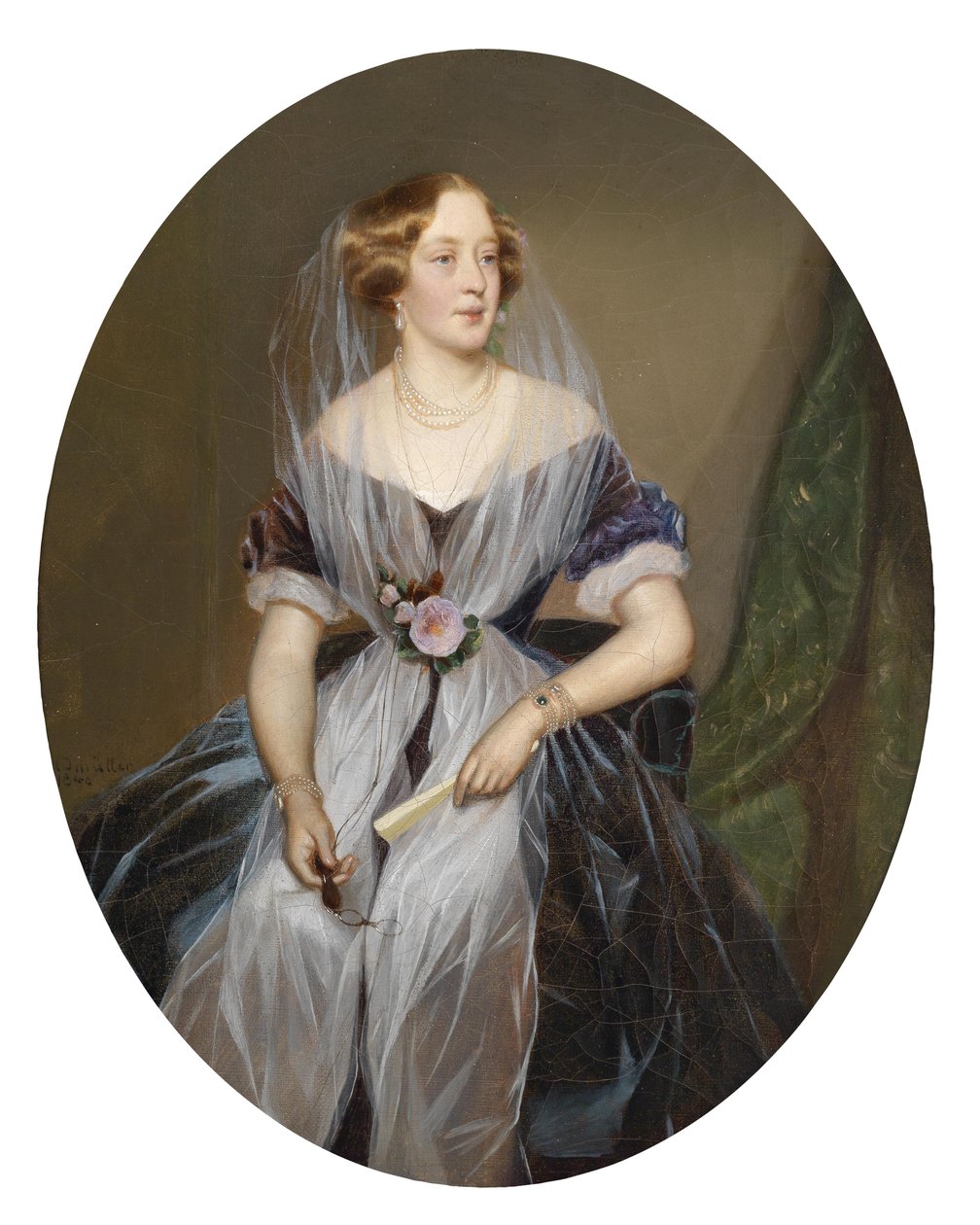 Retrato de uma senhora nobre de Ferdinand Georg Waldmuller