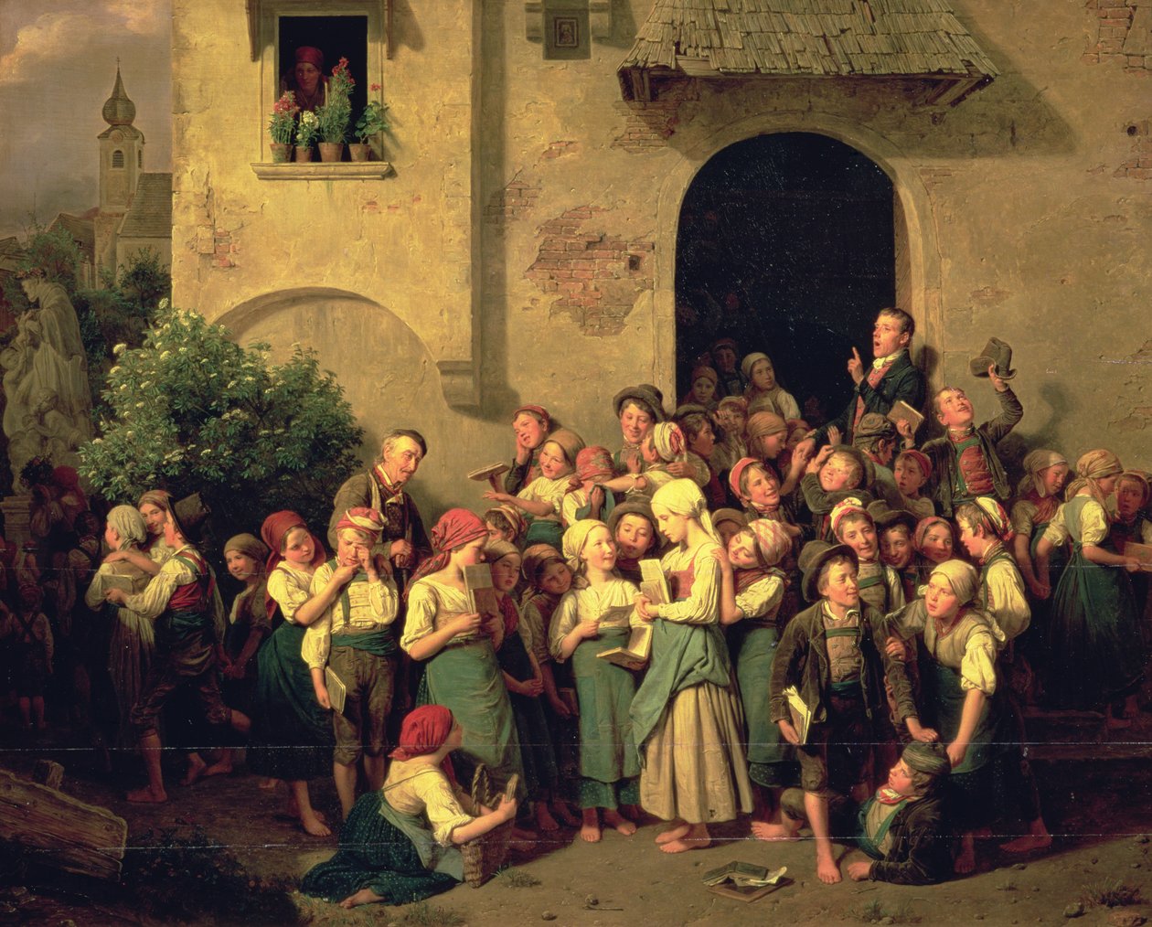 Depois da escola, 1844 de Ferdinand Georg Waldmuller