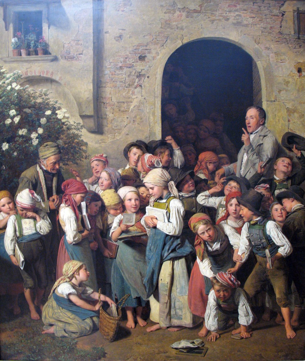 Depois da escola de Ferdinand Georg Waldmuller