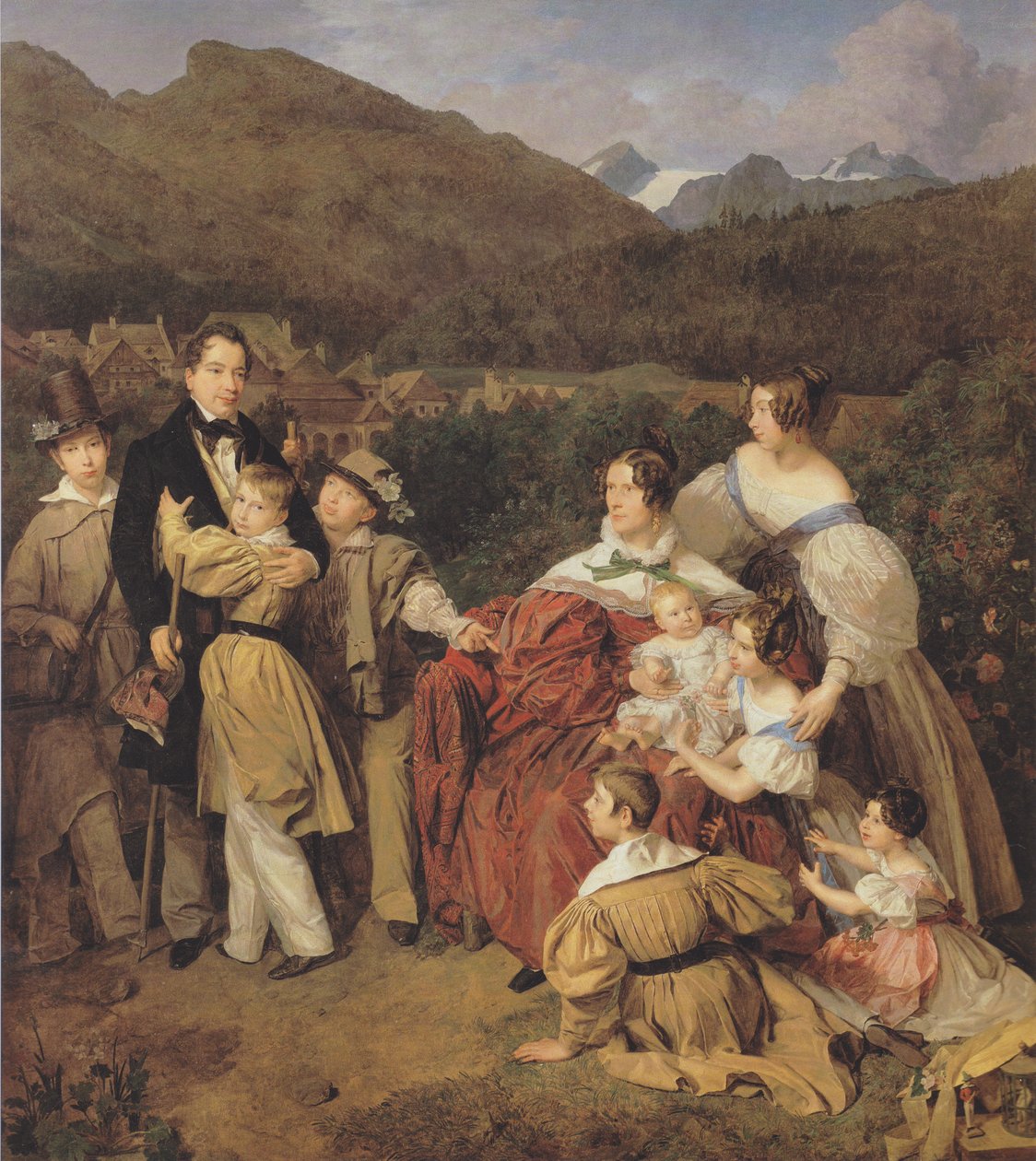 Família do Dr Josef August Eltz de Ferdinand Georg Waldmuller
