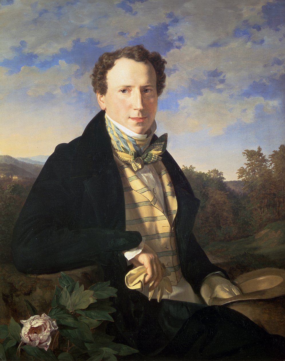 Auto-retrato, 1828 de Ferdinand Georg Waldmuller