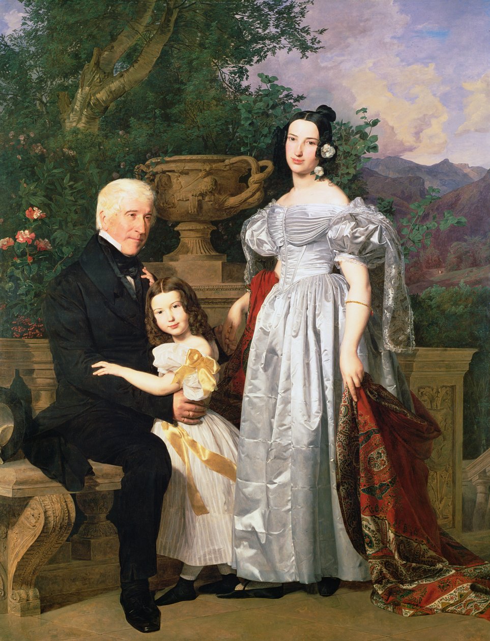 A Família Kerzman, c.1840 de Ferdinand Georg Waldmuller