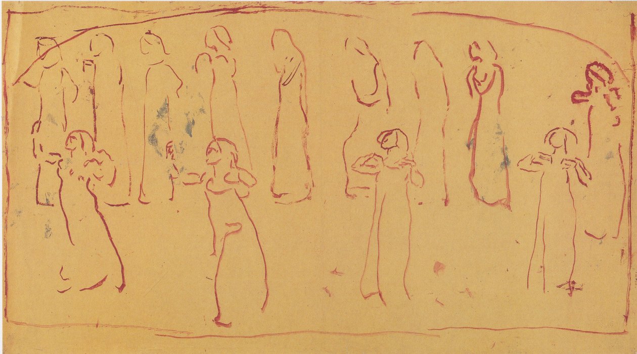Treze figuras de manto em pé de Ferdinand Hodler