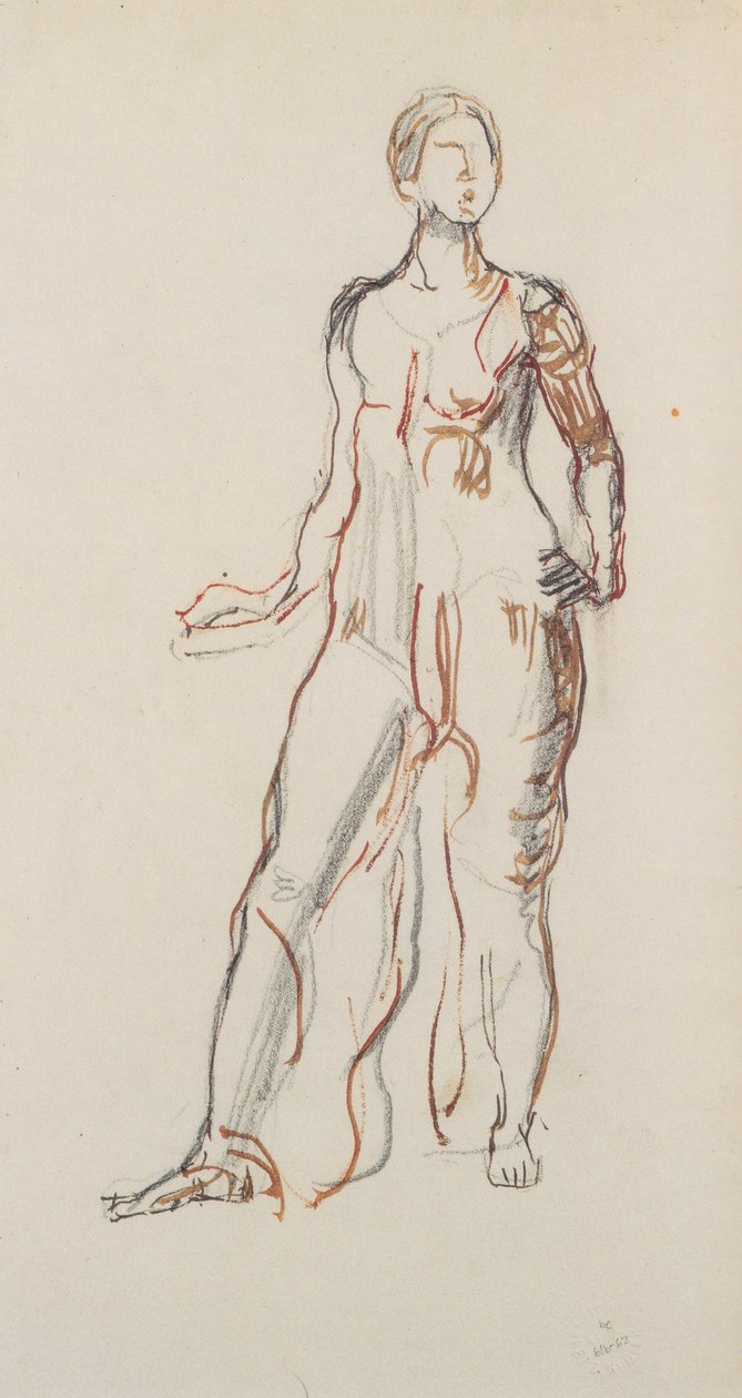 Figura de manto em pé de Ferdinand Hodler