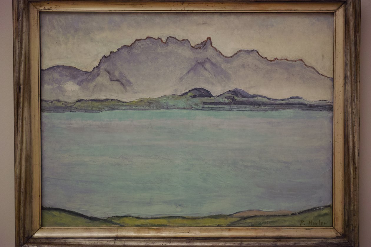 Lago Thun com correntes de Stockhorn de Ferdinand Hodler