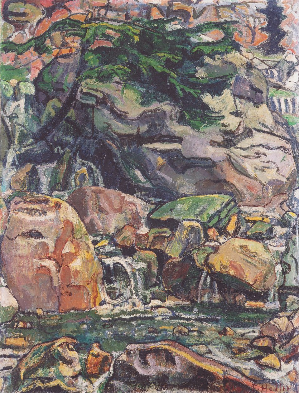 Córrego da montanha perto de Beatenberg de Ferdinand Hodler