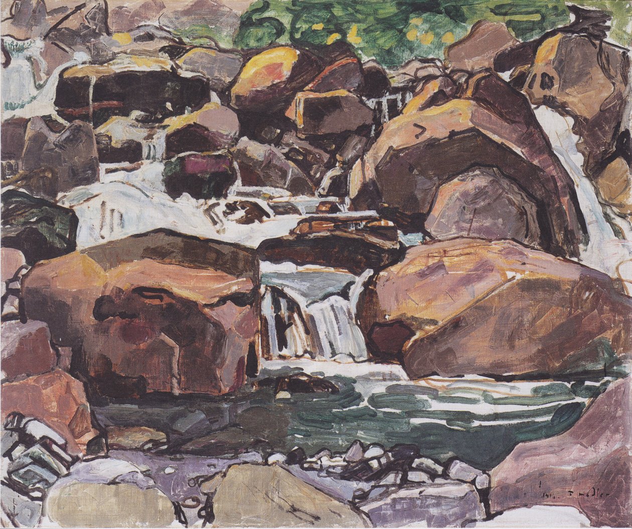 Córrego da montanha perto de Champéry de Ferdinand Hodler
