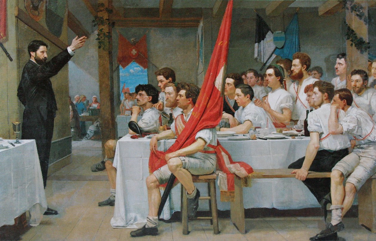 O banquete de ginasta de Ferdinand Hodler