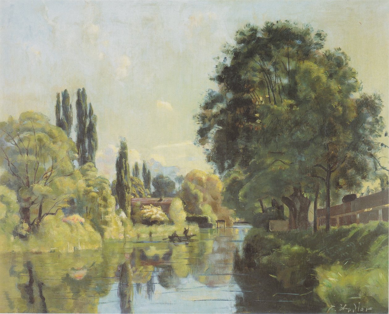 O canal de Aare em Thun de Ferdinand Hodler