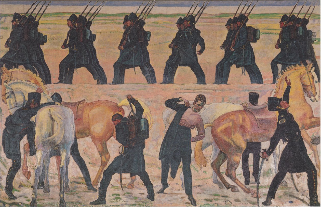 O Excerto dos Estudantes Alemães na Guerra da Independência de 1813 de Ferdinand Hodler