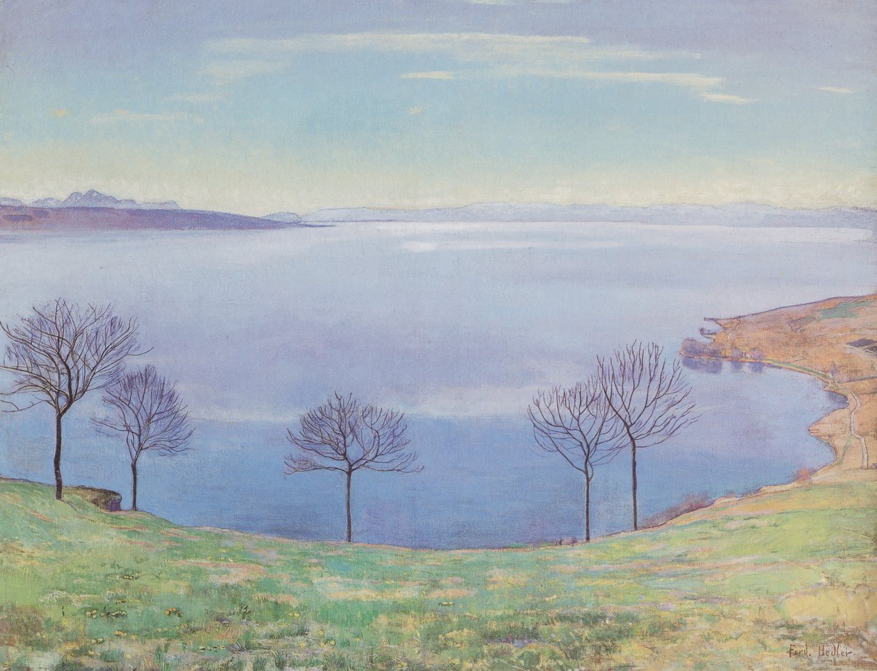 Lago de Genebra a partir de Chexbres de Ferdinand Hodler