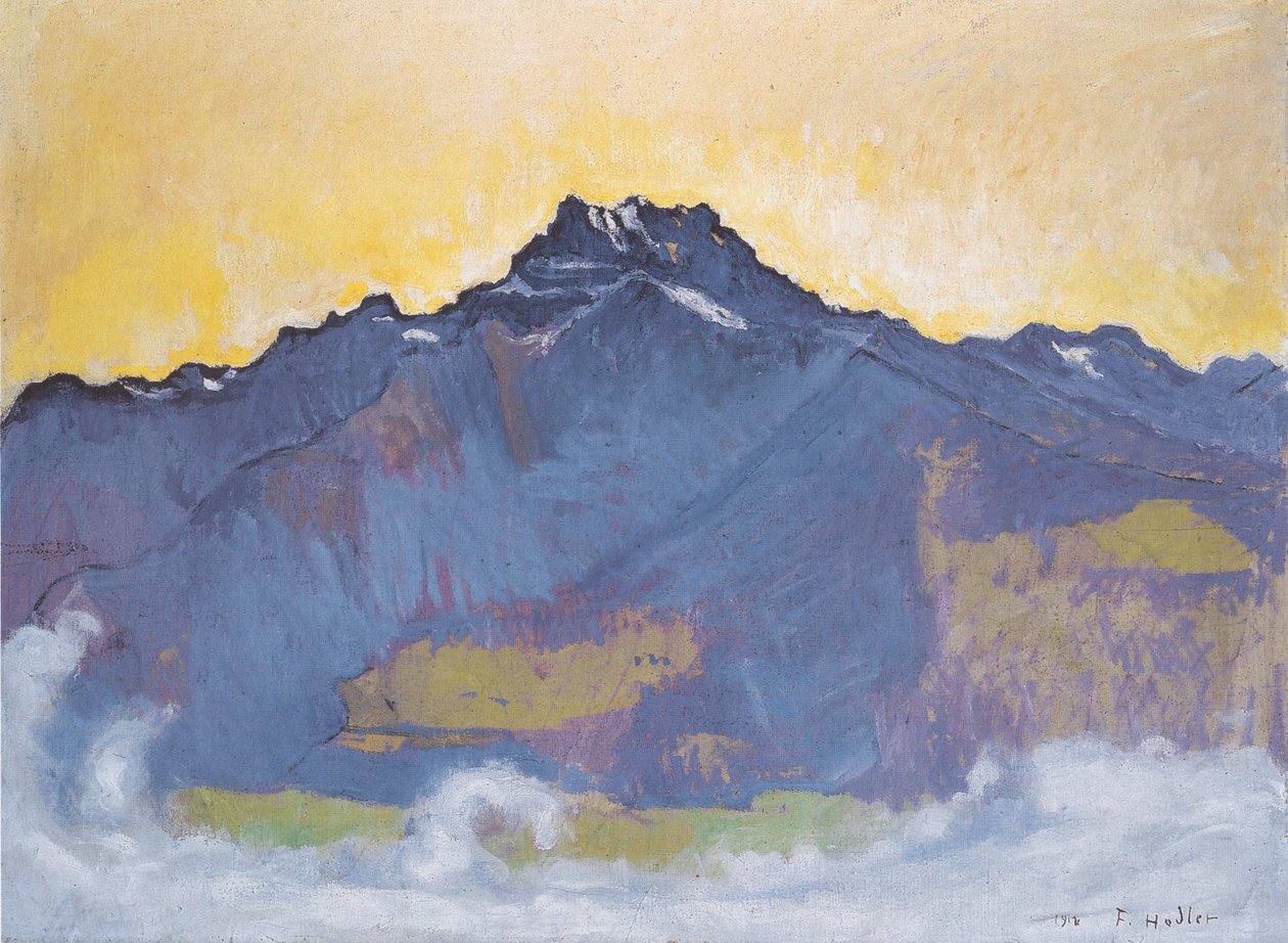 Dents du Midi de Chesières de Ferdinand Hodler