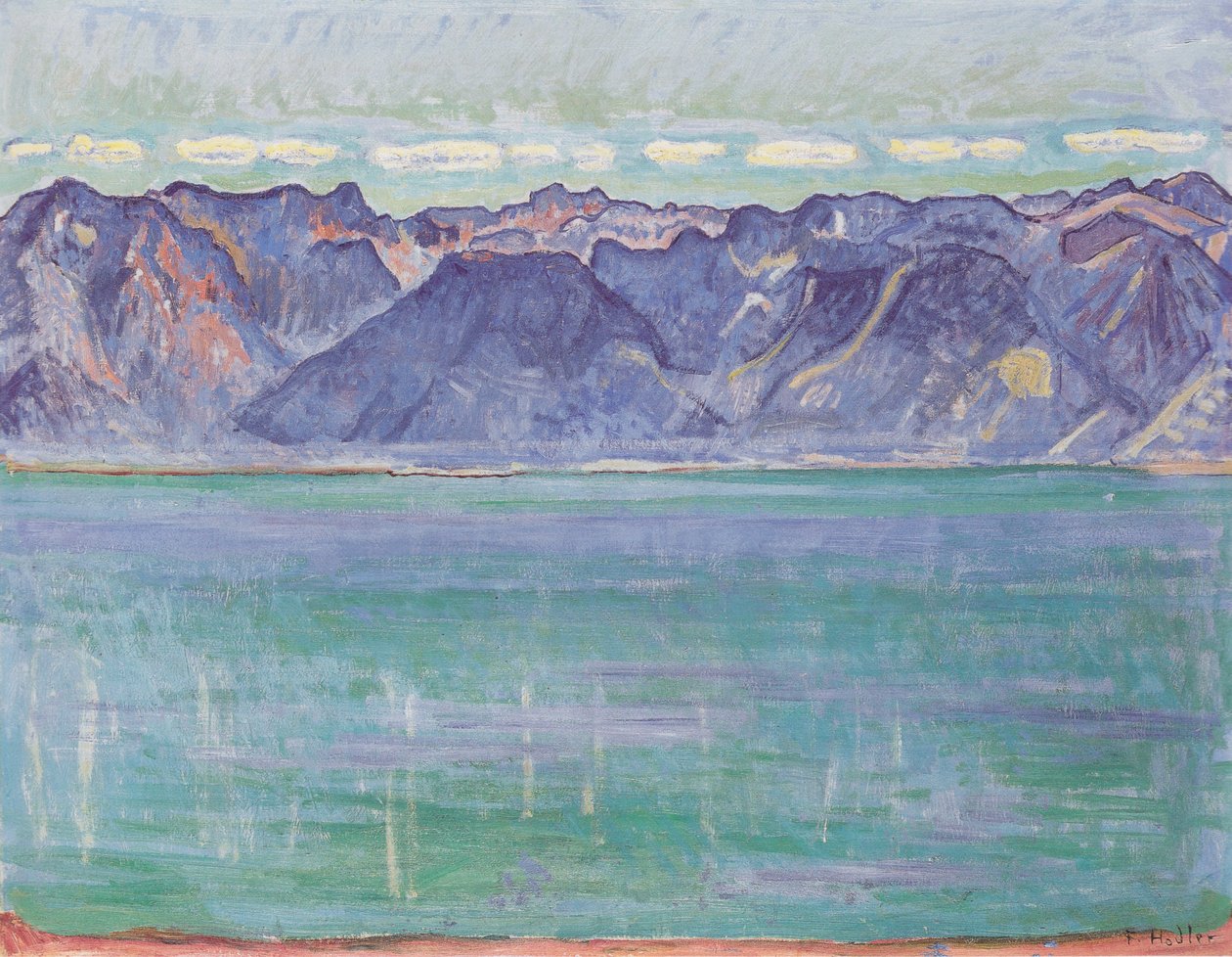 Lago de Genebra, com vista para a cordilheira de Savoy de Ferdinand Hodler
