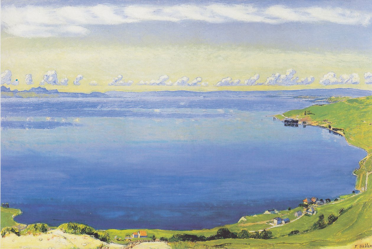 Lago de Genebra a partir de Chexbres de Ferdinand Hodler