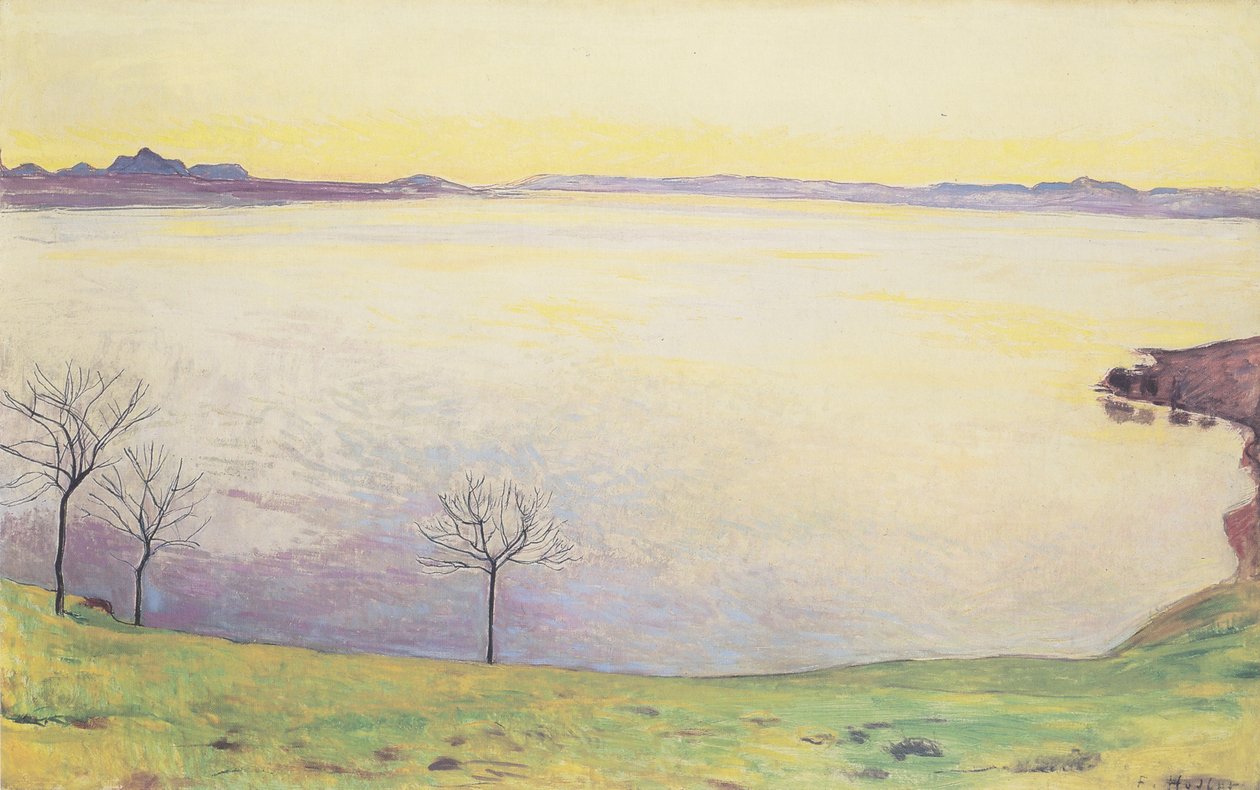 Lago de Genebra a partir de Chexbres de Ferdinand Hodler