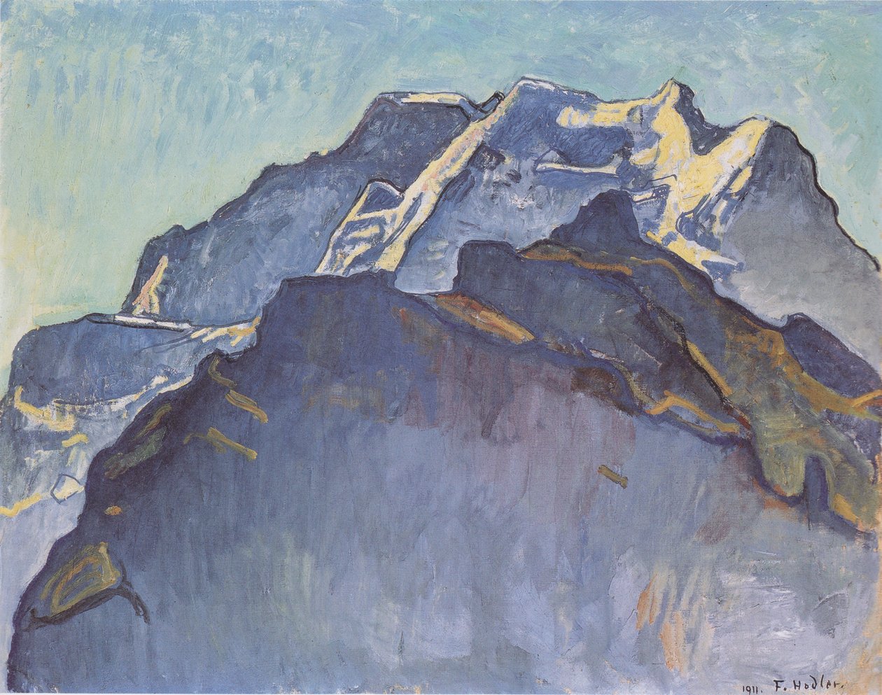 Maciço de Virgem e Monge Negro de Ferdinand Hodler