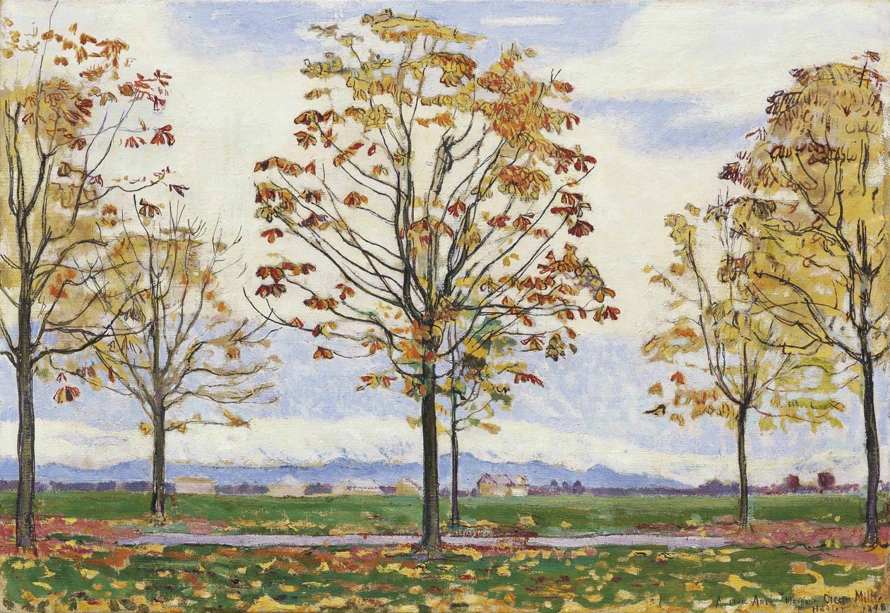 Kastanienallee na Biberist de Ferdinand Hodler
