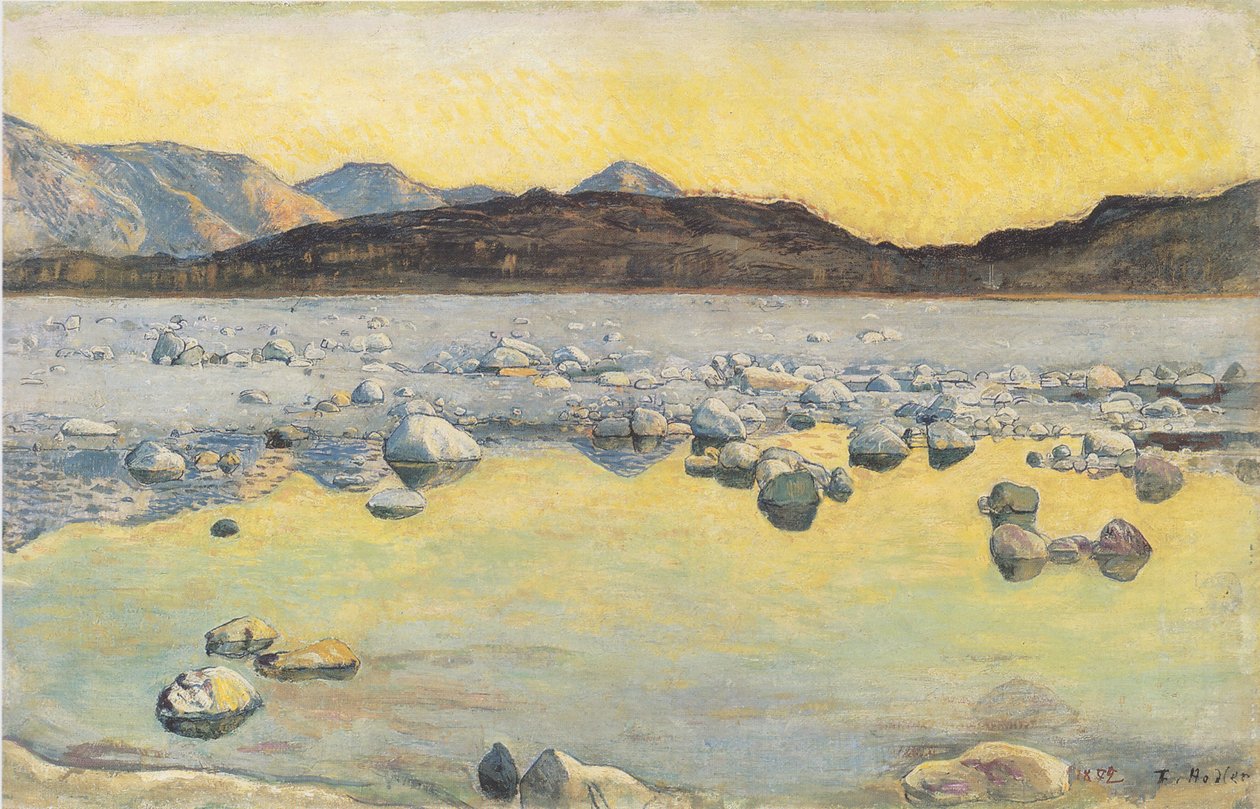 Maggiadelta antes do amanhecer de Ferdinand Hodler