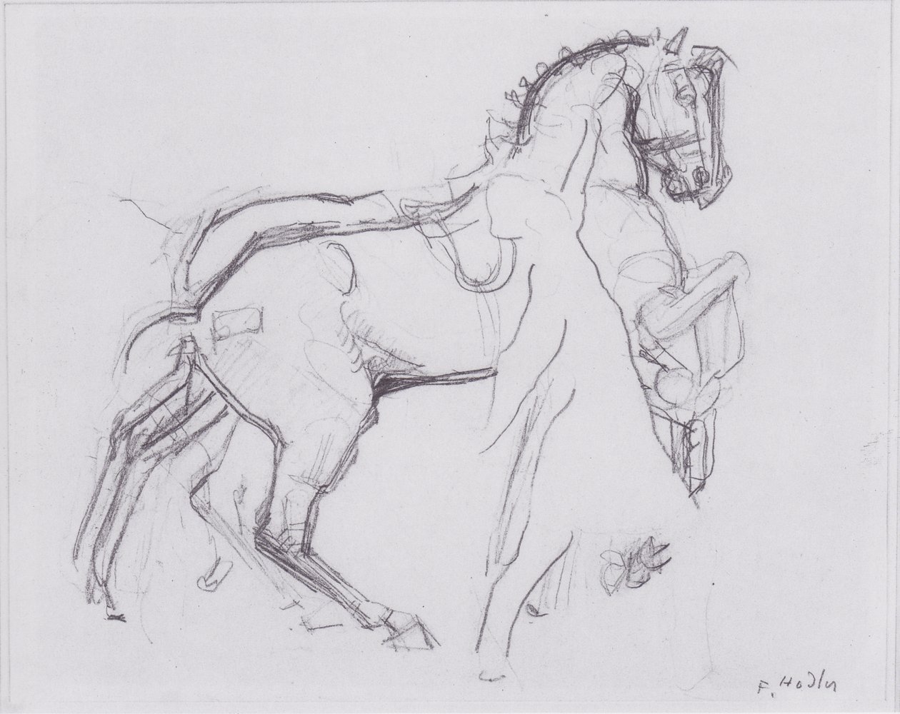 Cavaleiro de direita com cavalo de Ferdinand Hodler