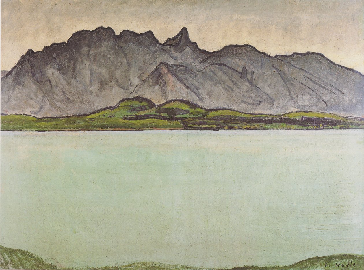 Thunersee com o Stockhornkette de Ferdinand Hodler
