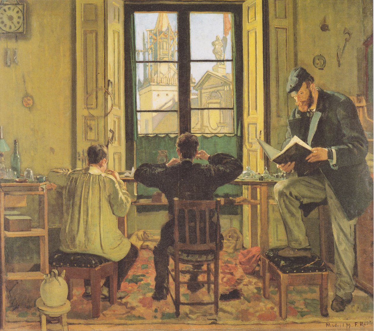 Oficina de relojoaria em Madri de Ferdinand Hodler